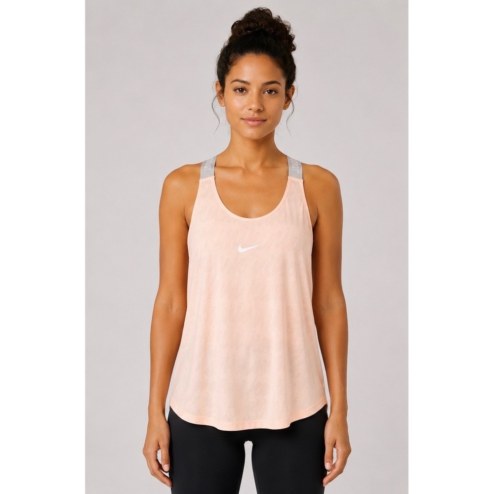 Nike Dri-FIT Womens XL Peach Burnout Just Do It Strap Racerback Training Tank‎